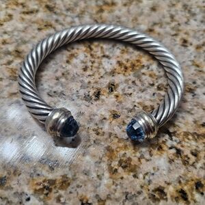 David Yurman Blue Topaz Cuff Bracelet